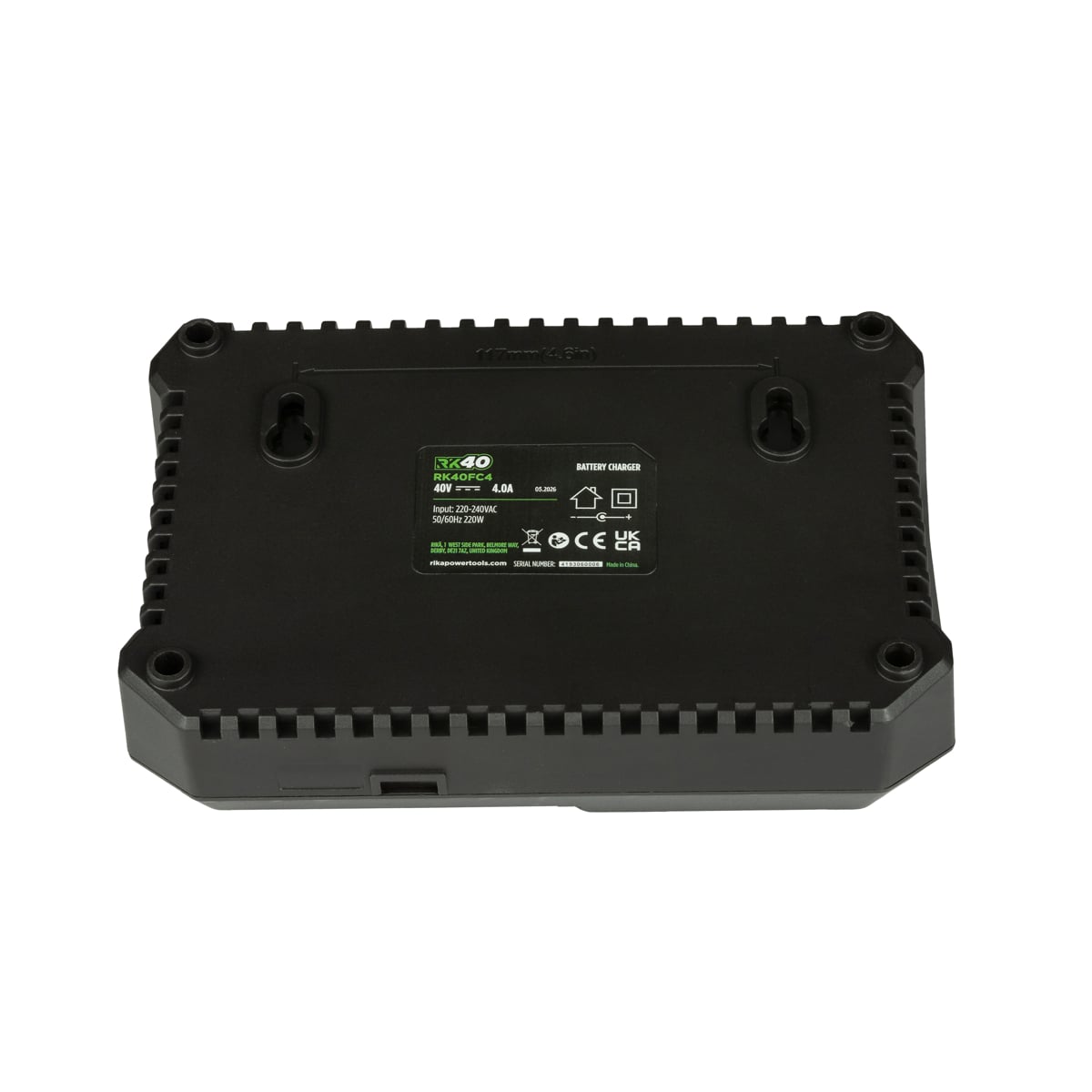 Rikä RK40 40V Single 4.0Ah Battery Fast Charger | 4.0A